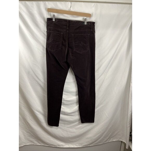 Anthropologie AG The High-Rise Stevie Ankle Brown Velvet Pants Womens Size 32 - Picture 7 of 14